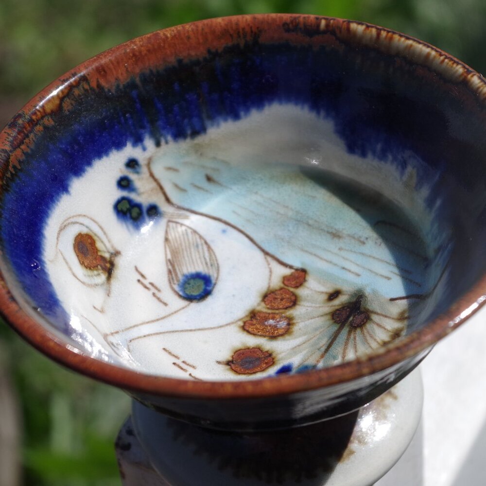 Beautiful Pottery Art Bowl Signed With